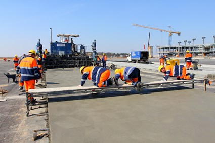 Concrete pavement works