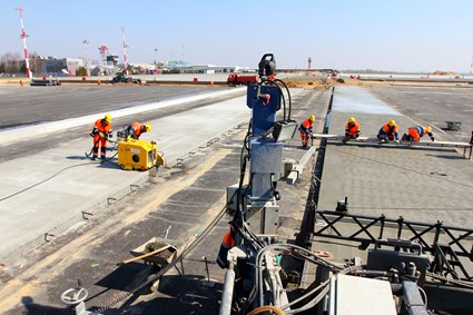 Concrete pavement works